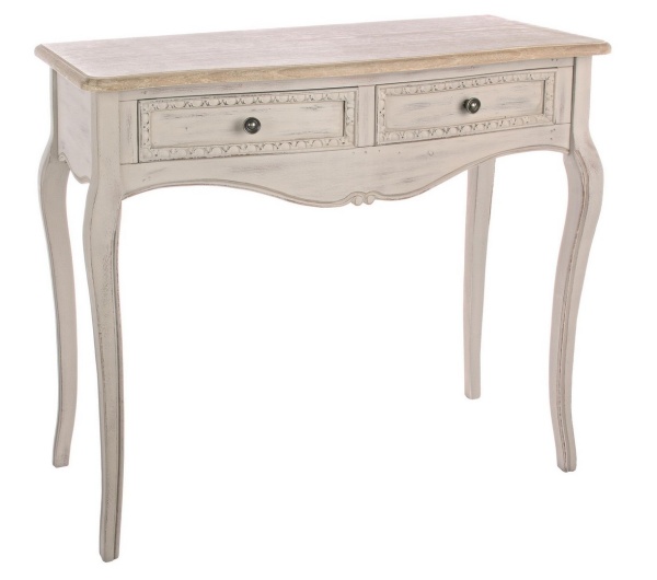 Consolă Clarisse, cu 2 sertare, din lemn de Paulownia, finisaj mat, 90 x 40 x 80 cm