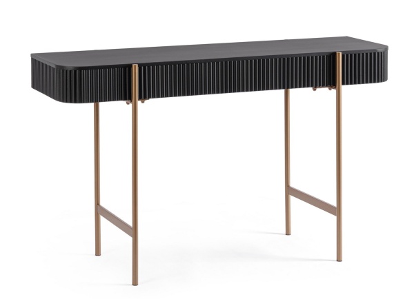 Consolă Darcy, blat din MDF, picioare din oțel, 120x40x73 cm