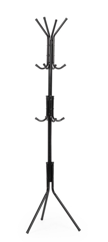 Cuier Jorid, structură din oțel vopsit electrostatic, negru, D 42 cm, H 172 cm