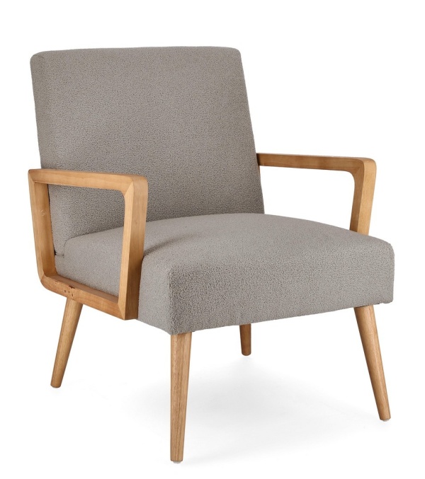 Fotoliu Veriana, textil, gri închis, 64.5 x 72 x 82 cm