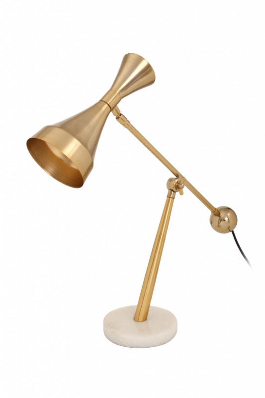 Lampa de birou din metal Cosima, auriu, un bec