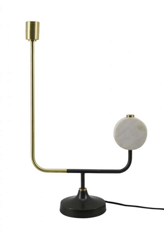 Lampa decorativa din fier/cupru Carlissa alba, un bec