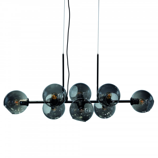 Lampă suspendată din metal Stellar 110x32x48 cm neagra