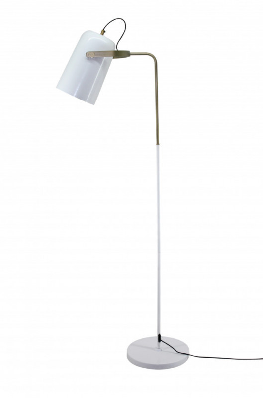 Lampadar din fier/cupru/aluminiu Caricia 135 cm alb, un bec