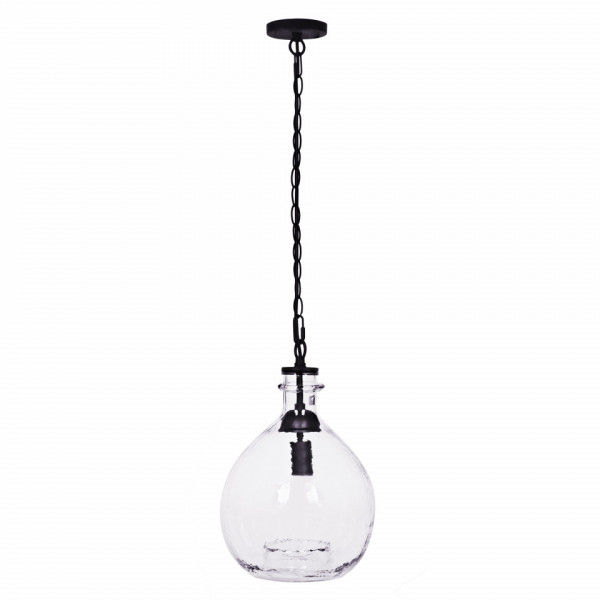 Lustra din sticla/fier Altair Small transparent/negru, un bec