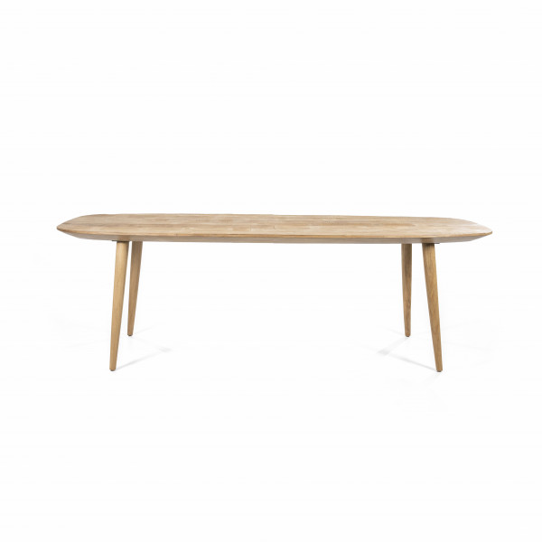 Masa dreptunghiulara din tec reciclat Tabassum 220x100x78 cm