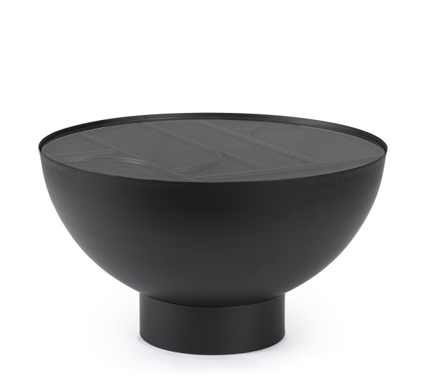 Măsuță de cafea Archie, rotundă, metal și sticlă, diametru 70 cm