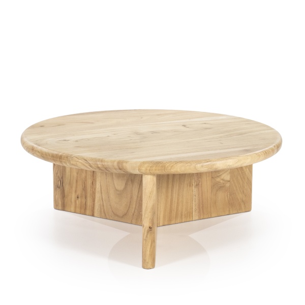 Masuta de cafea din lemn de acacia Leoti nature 80 cm