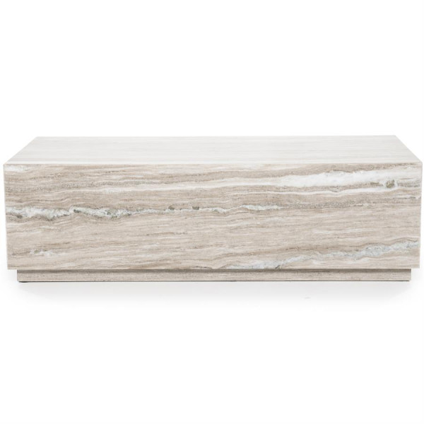 Masuta de cafea dreptunghiulara din marmura Vince 96,5x56x30,5 cm