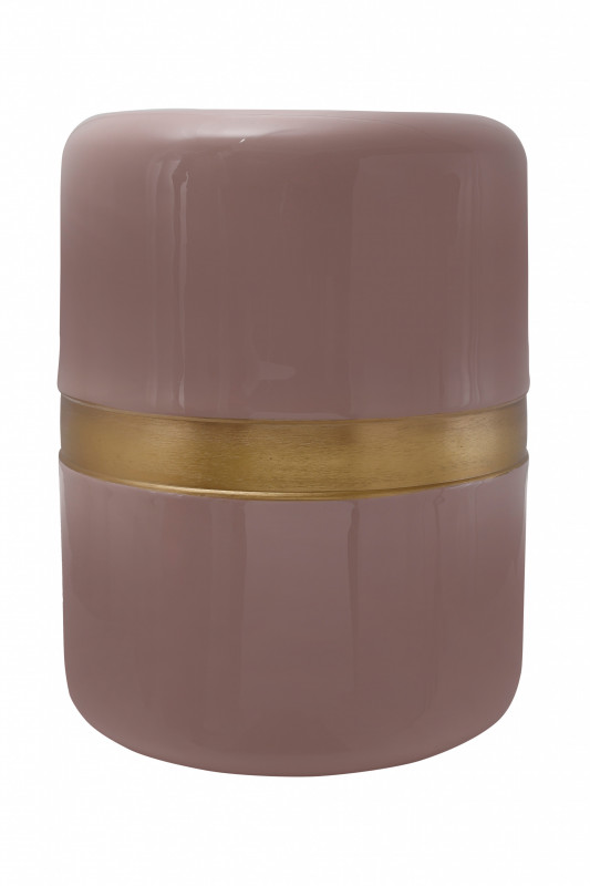 Masuta de cafea rotunda din fier 36x36x47cm roz