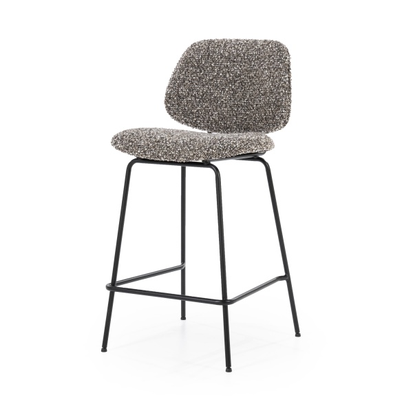 Scaun de bar Jon din Țesătură și metal taupe