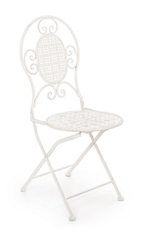 Set de 2 scaune Emily, pliabile, fără brațe, din metal vopsit epoxidic, 40x40x94 cm