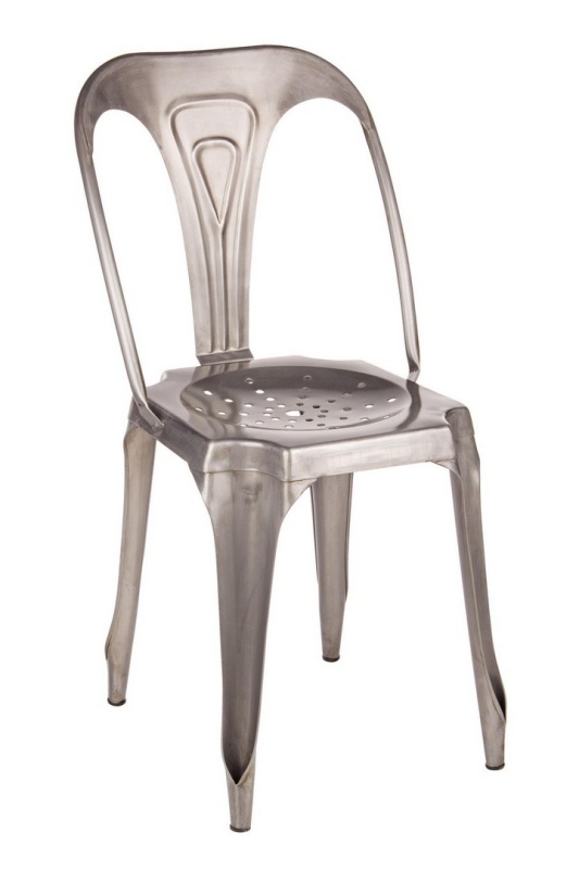 Set de 4 scaune , din metal cu finisaj antichizat, 42x48x84 cm