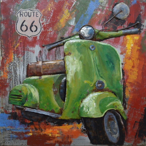 Tablou din metal Motorroller 80cm x 80cm