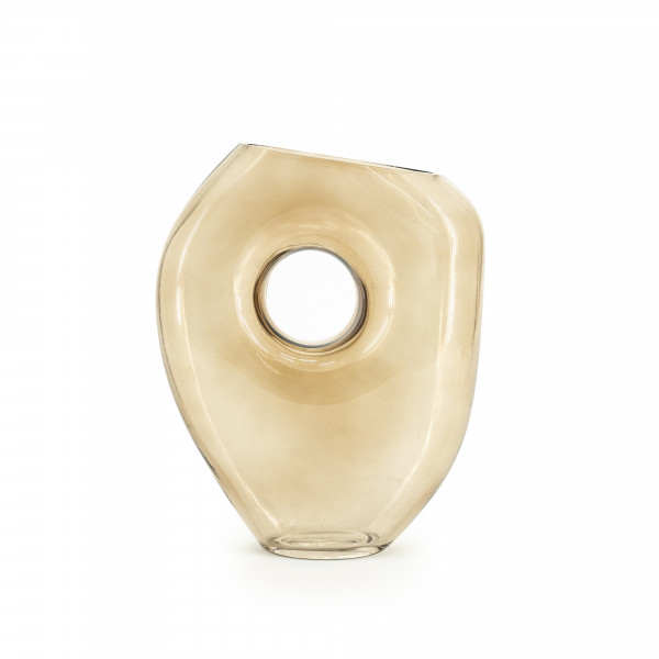 Vaza de sticla Nana 1 bej 22,5 cm