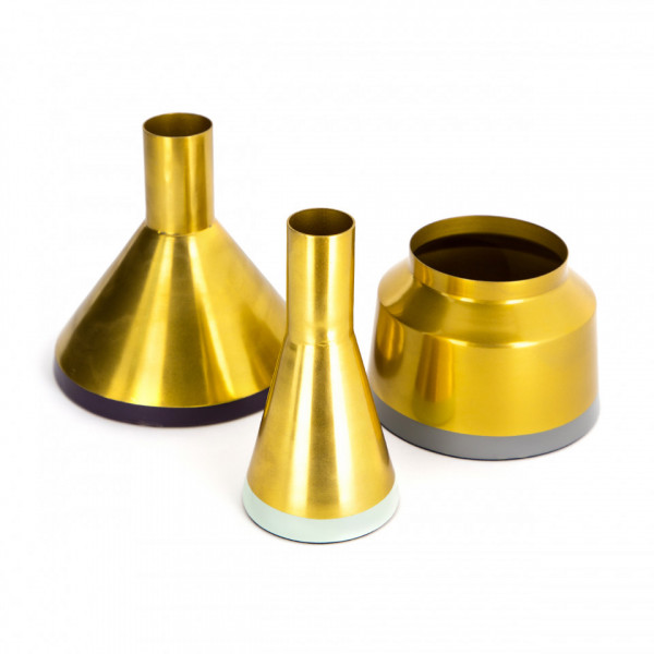 Vaze decorative Set 3 bucati Culture Auriu / Mint / Pflaume / Gri
