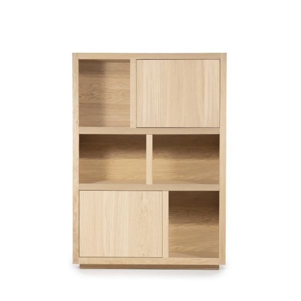 Biblioteca Helsinki din lemn de stejar natural 120x170cm