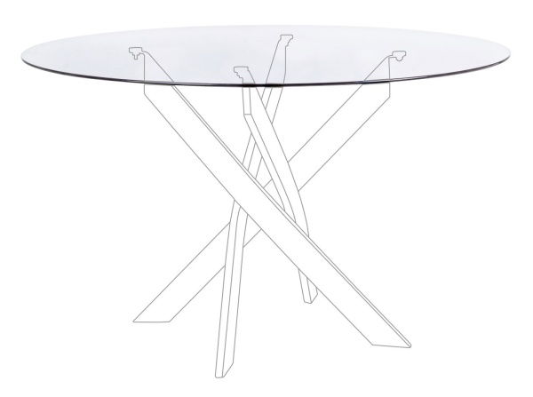 Blat din sticlă masă dining George, Ø120 cm