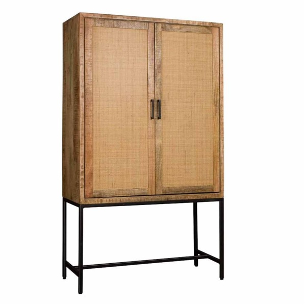 Dulap living Carini din lemn de mango natur 110 cm