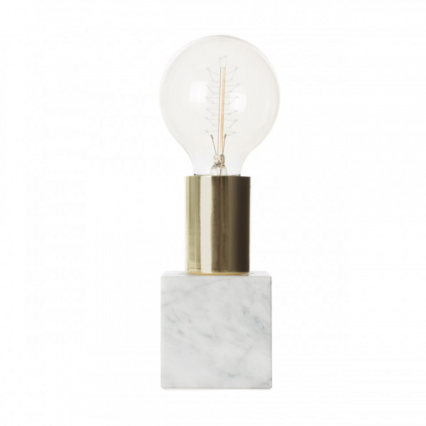 Lampa decorativa din marmura/fier Mr. Lightning gri, un bec