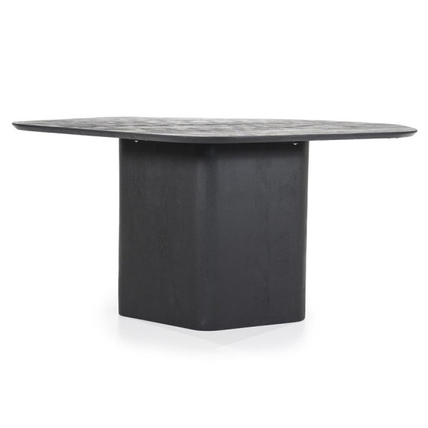 Masa cu forma neregulata din lemn de mango Beau 150x124x76 cm neagra