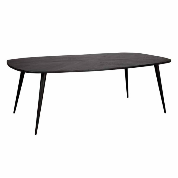 Masa de dining dreptunghiulara Giovanni din lemn de mango neagra 200 cm