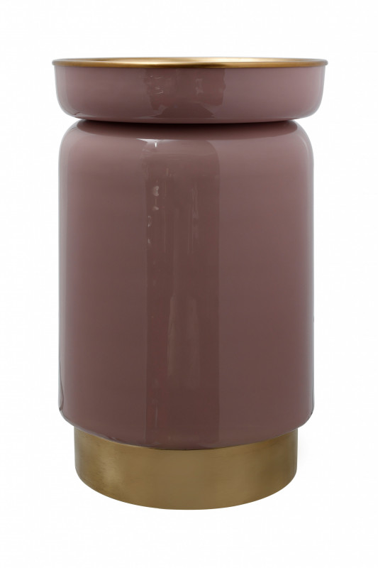 Masuta de cafea rotunda din fier 31,5x31,5x46,5 cm bej