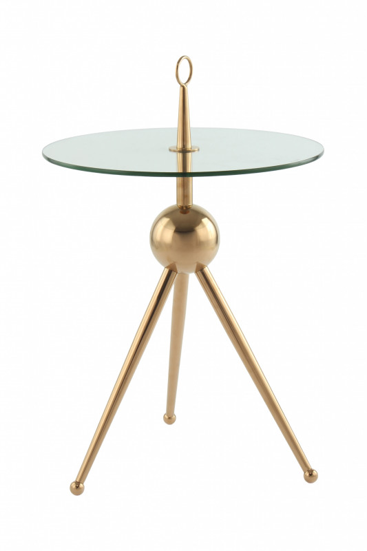 Măsuță de cafea rotunda din sticla 70 cm Gold Rose