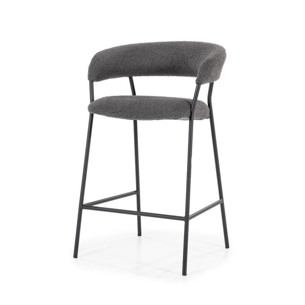 Scaun de bar tapitat Luka antracit