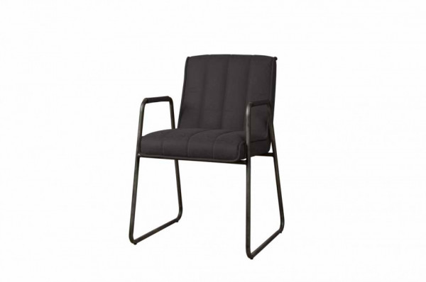Scaun piele artificiala Santo gri inchis