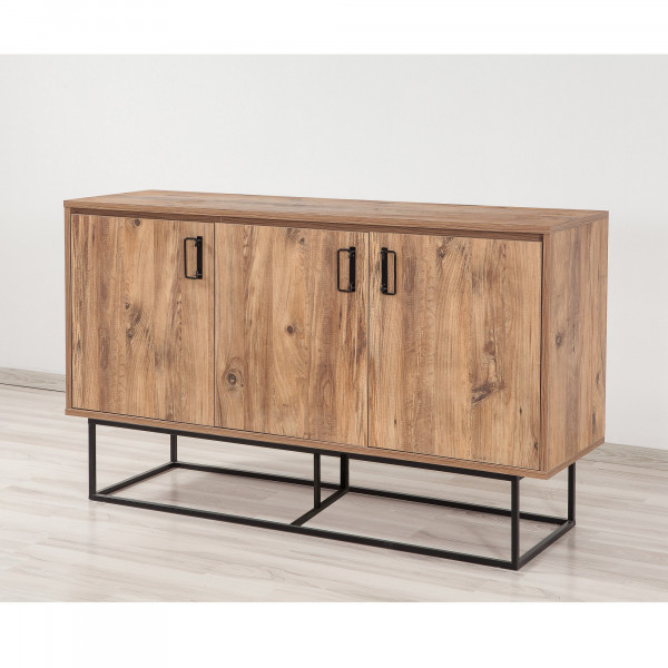 Servanta din pal melaminat Quantum Mare pin 140x 80x40 cm
