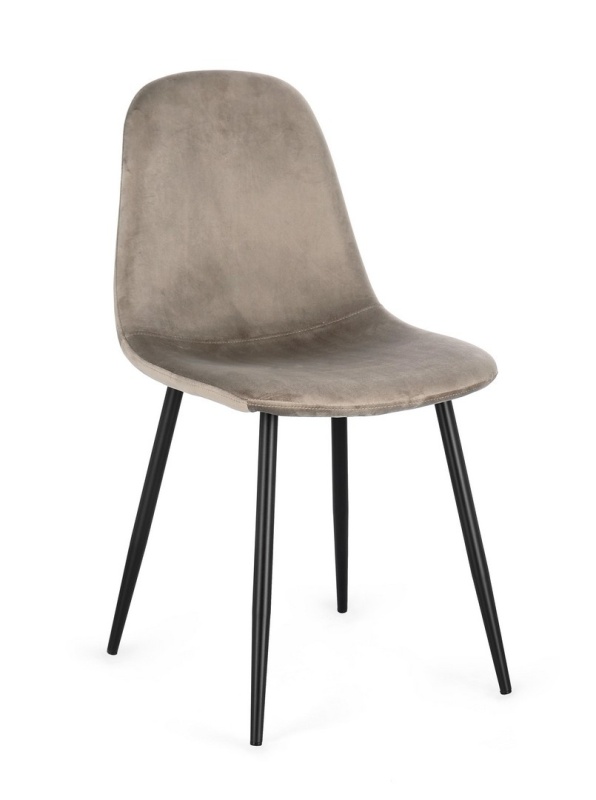 Set 4 scaune tapitate Irelia Black/Taupe