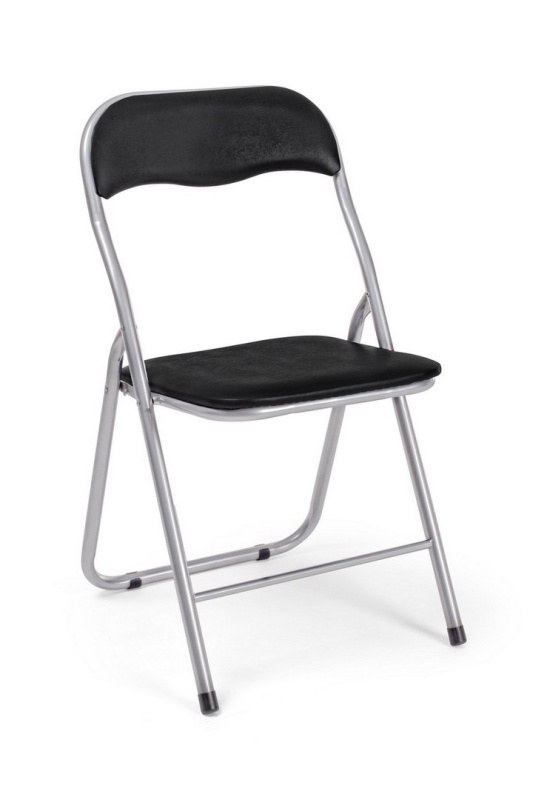 Set de 6 scaune Joy, pliabile, negru mat, 45x44x79 cm
