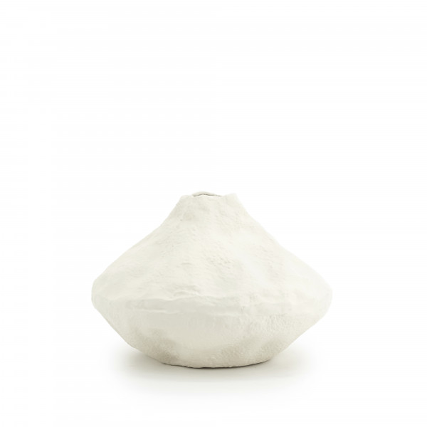 Vaza de aluminiu Dent mica alba 20 cm