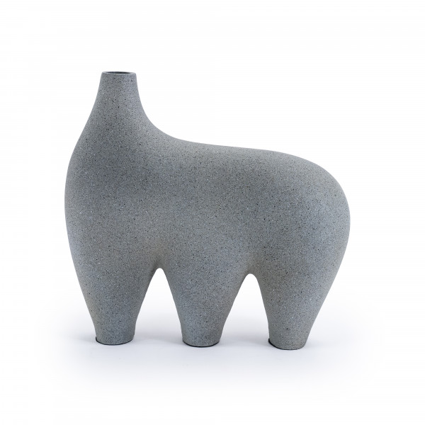 Vaza de aluminiu Momo medie gri 30,5 cm