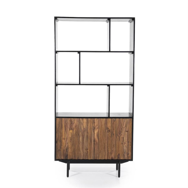 Bibliotecă din lemn de sheesham Alexander 93,5x40x190 cm