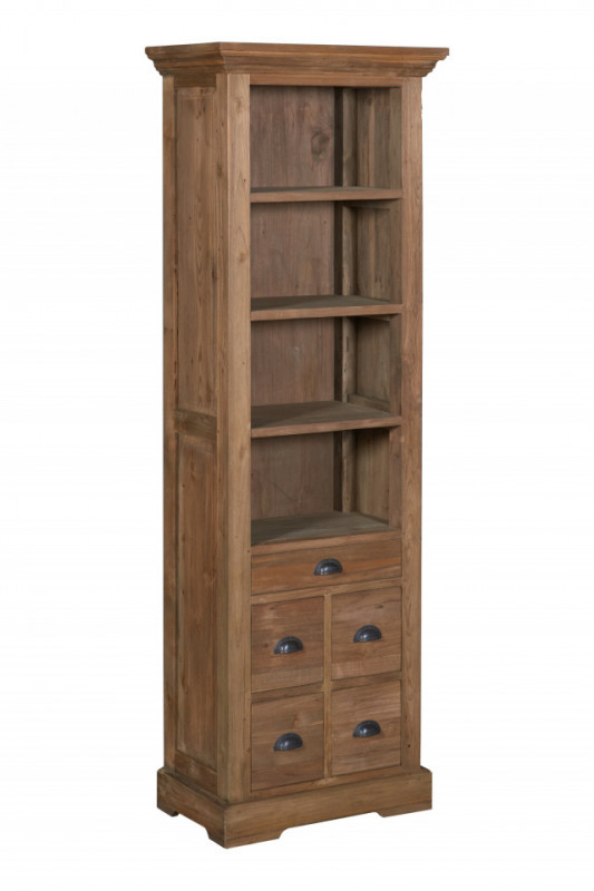 Biblioteca din tec reciclat 66x191 cm