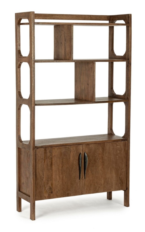 Bibliotecă Sherman din lemn de mango maro 180 cm