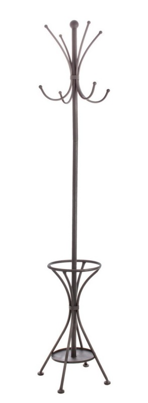 Cuier Charlotte, din metal, antracit, 27x27x174 cm