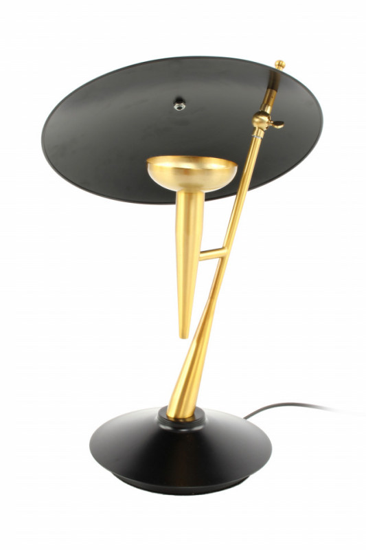 Lampa decorativa din fier Flyer aurie/ neagra, un bec