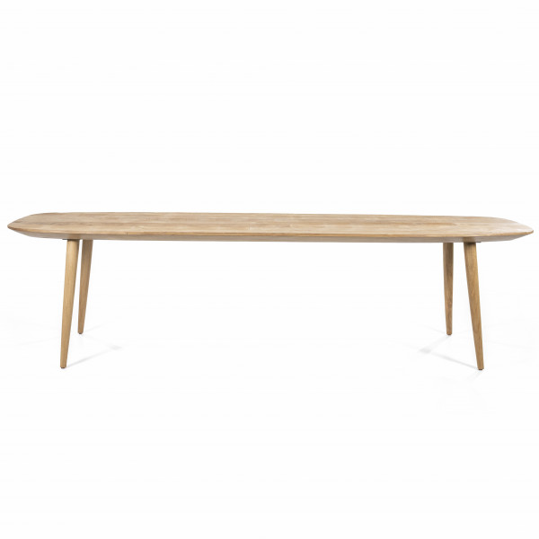 Masa dreptunghiulara din tec reciclat Tabassum 300x100x78 cm