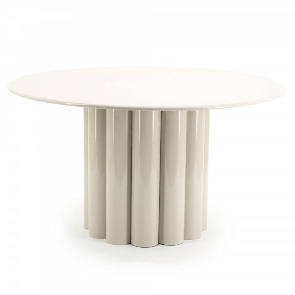 Masuta de cafea din metal Olympa bej 63x63x35,6 cm