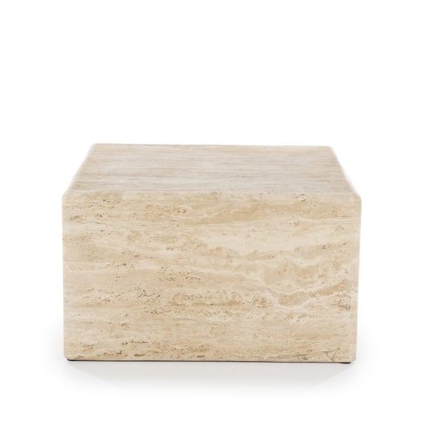 Masuta de cafea Donta din travertin maro 60x60x35 cm