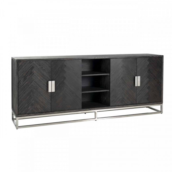 Servanta din stejar Blackbone 225 cm, 4 usi