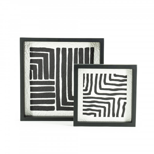 Set de 2 tablouri alb si negru