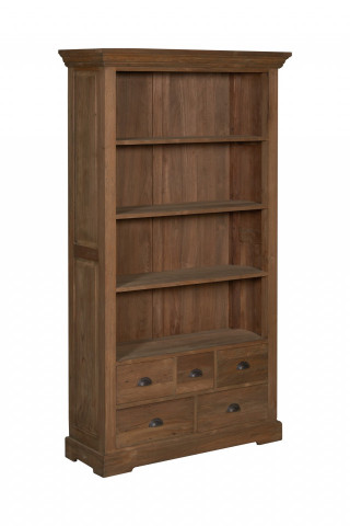 Biblioteca din tec reciclat 111x191 cm
