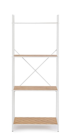 Bibliotecă Haldor cu 4 polite din MDF alba - Img 2