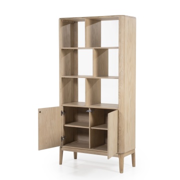 Bibliotecă Harvey din lemn de stejar natural 90x40x180 cm - Img 3