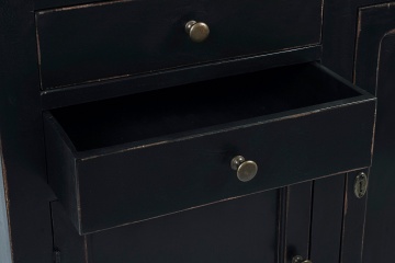 Bibliotecă Jefferson Black din lemn de mango neagra 233.7 cm - Img 7