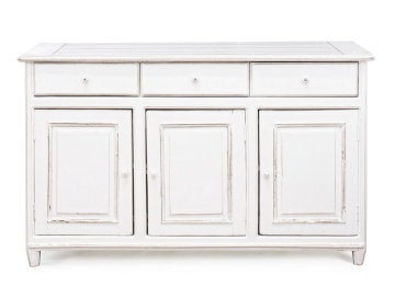 Bufet Colette, cu 3 uși și 3 sertare, din lemn masiv de mango, finisaj vopsit, 150 x 45 x 90 cm - Img 3